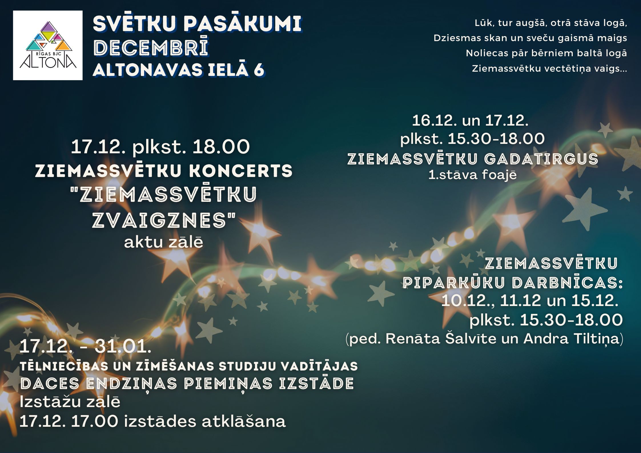 Svētku pasākumi decembrī_Altonavas 6 2025